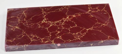 Red With Gold Matrix Tru-Stone Block - 0.4